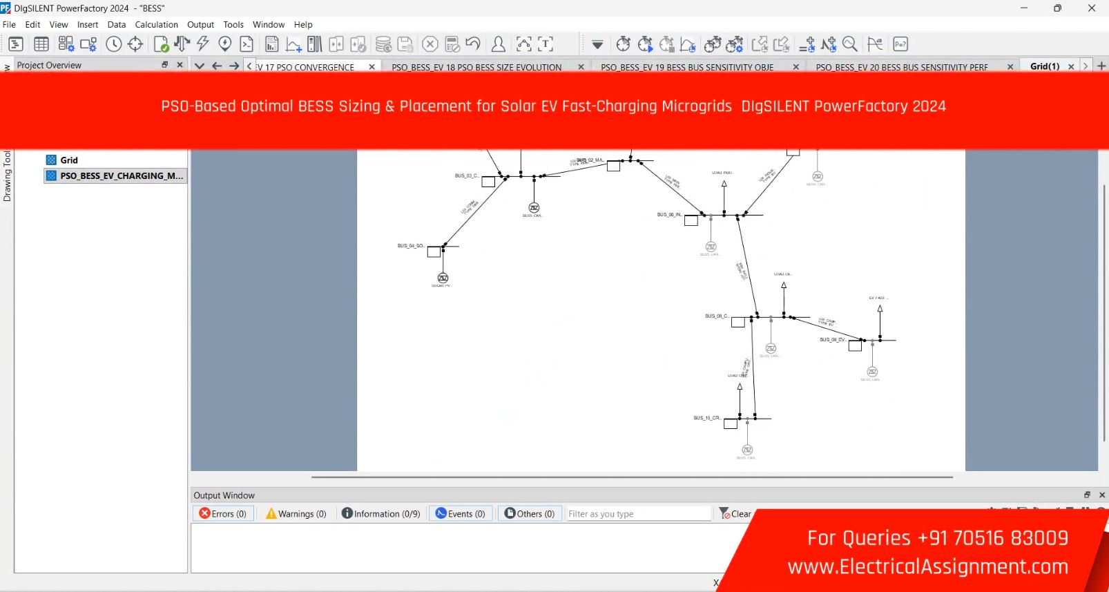 PSO-Based Optimal BESS Sizing & Placement for Solar EV Fast-Charging Microgrids DIgSILENT PowerFactory 2024 screenshot 9